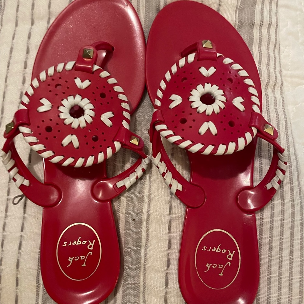 Excellent used condition Red & White Jack Rodgers